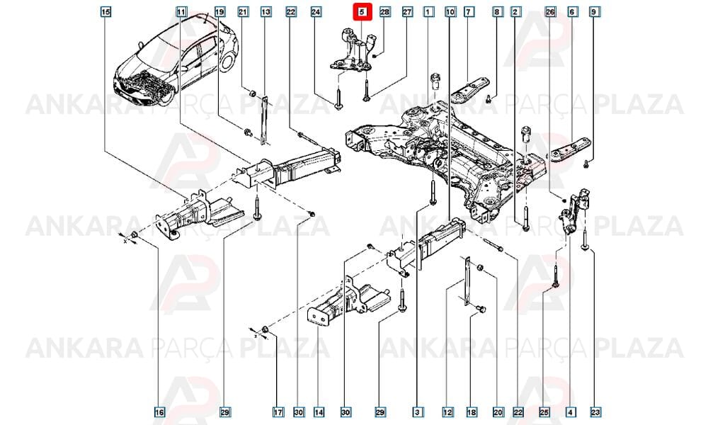 Megane 4 16 - 20 Motor Beşiği Bağlantı Ayağı Sağ 548500910R
