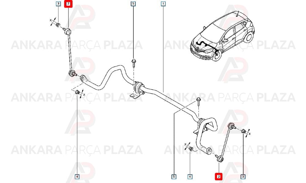 Clio 4, Captur Ön Z Rot Sağ Orijinal 551107916R