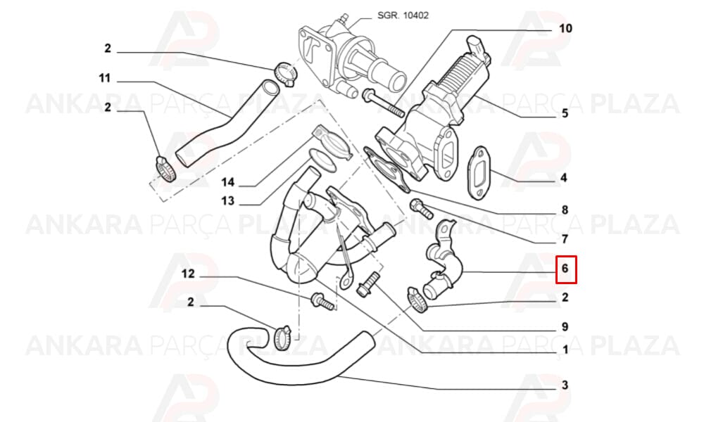 Palio Punto 1.3 Jtd Egr Borusu Atik