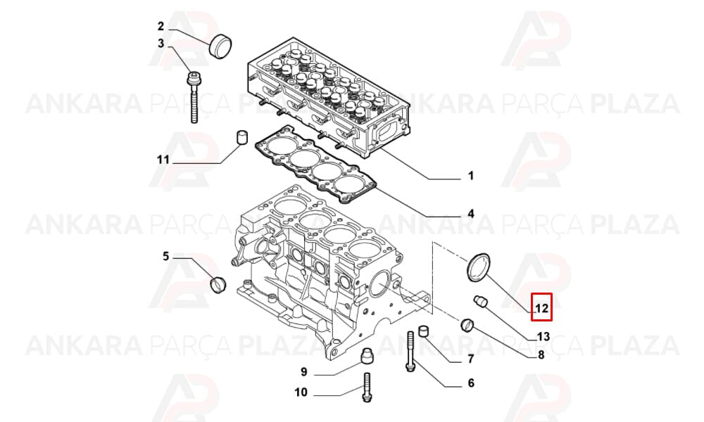 Albea, Palio, Uno Motor Su Blok Tapası 1,2 Mtj