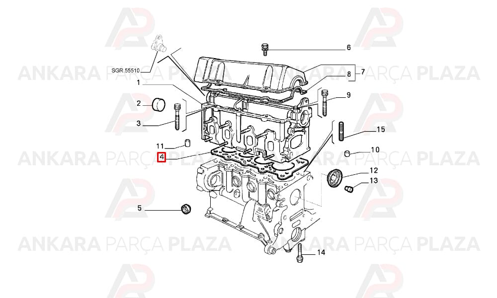 Silindir Kapak Contası Doblo Palio Punto Grande Punto 1.2 1.4 8V Çelik Mls