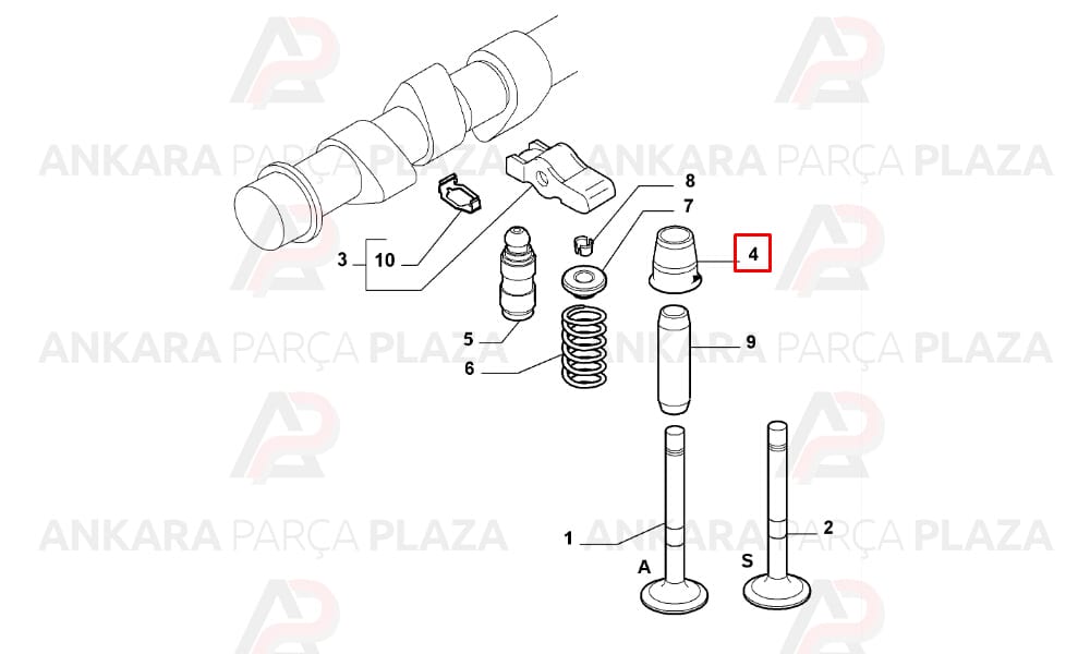 Alfa 159 Bravo Doblo Fiorino 1.6 - 1.9 - 2.0 Mjtd Subap Lastiği 16 Adet Victor Reinz