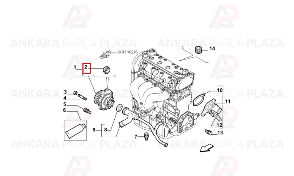 Linea Palio Punto 1.4 16V Emme Manifolt Contası Takım Silikon Royal