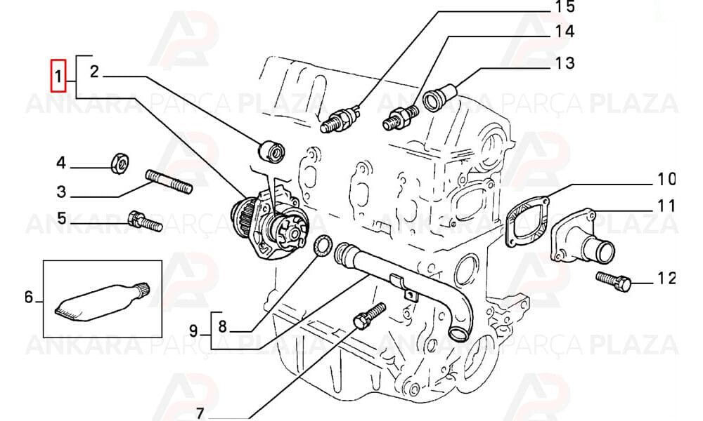 Doblo Fiat 500 Palio Albea 1.2 8V Su Pompası Graf