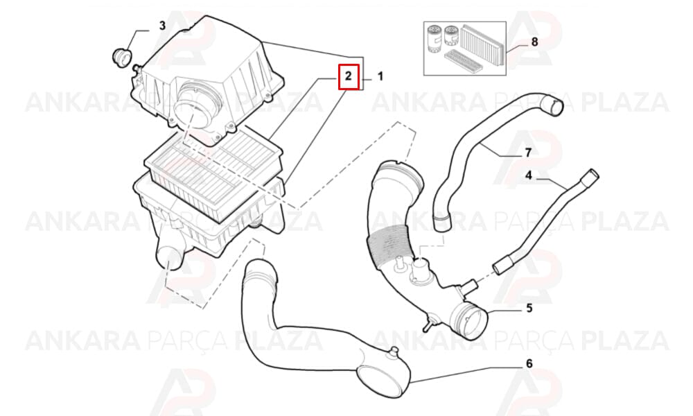 Hava Filtresi Doblo Linea Mito 1.4 T-JET 1.6 Multijet