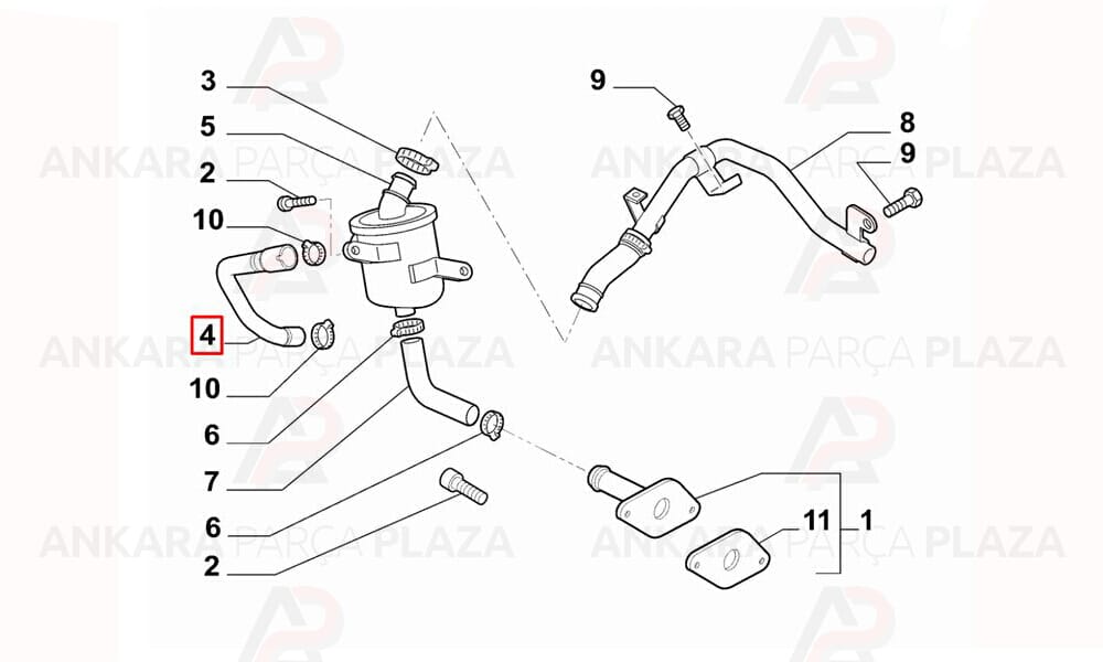 Albea, Doblo, Grande Punto 1.3 Multıjet Motor Yağ Hortumu İbraş