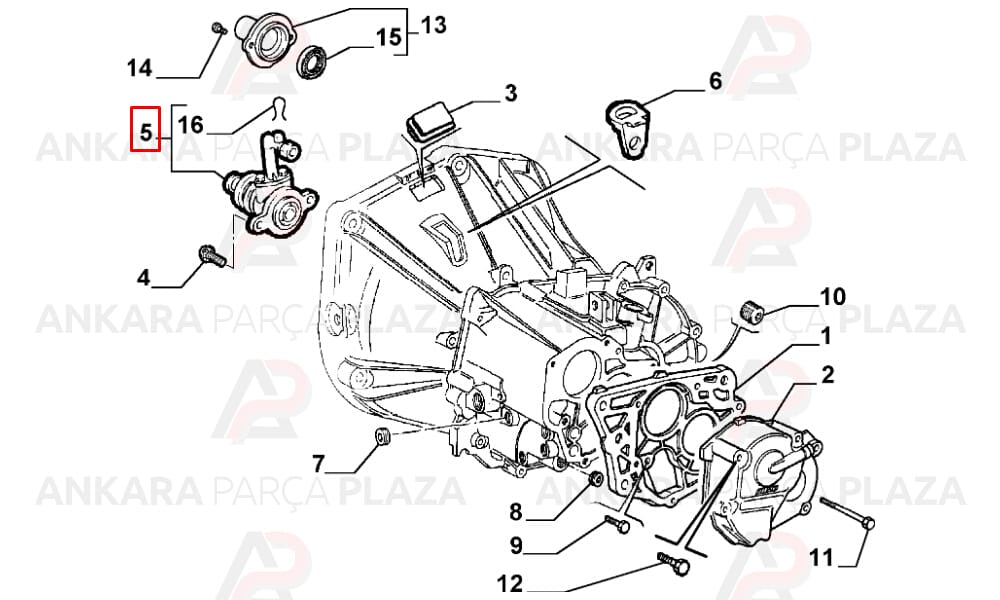 Hidrolik Debriyaj Rulmanı Alfa Romeo 147 1.6 2.0, 156 1.6 1.8 2.0