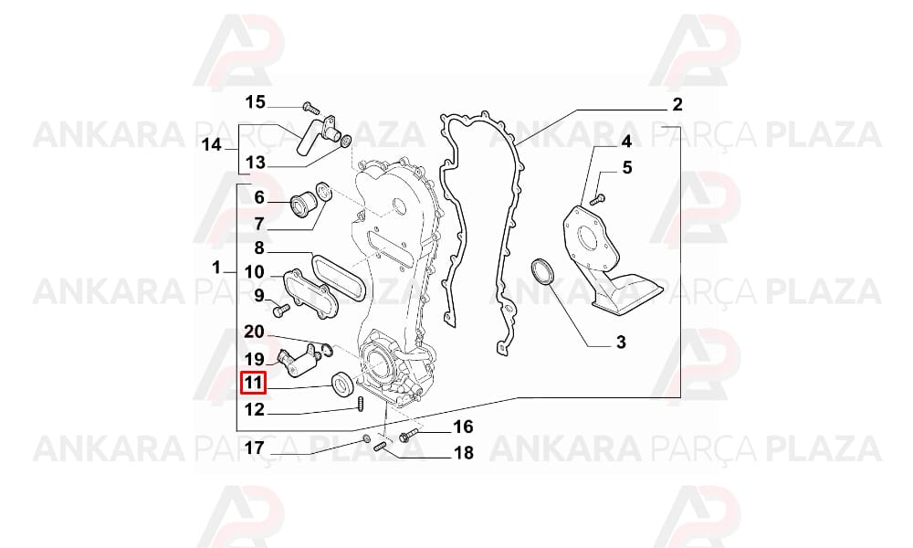 Krank Keçesi Ön Fiat Fiorino 1.3 Mtj 40X52X7
