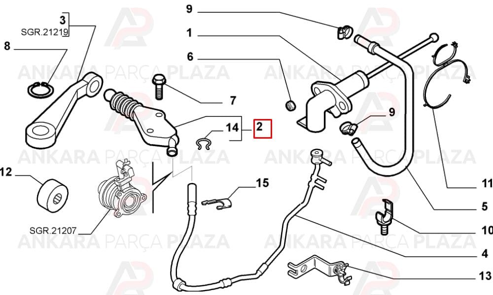 Fiat Stilo 1.6 16V Debriyaj Alt Merkezi Luk
