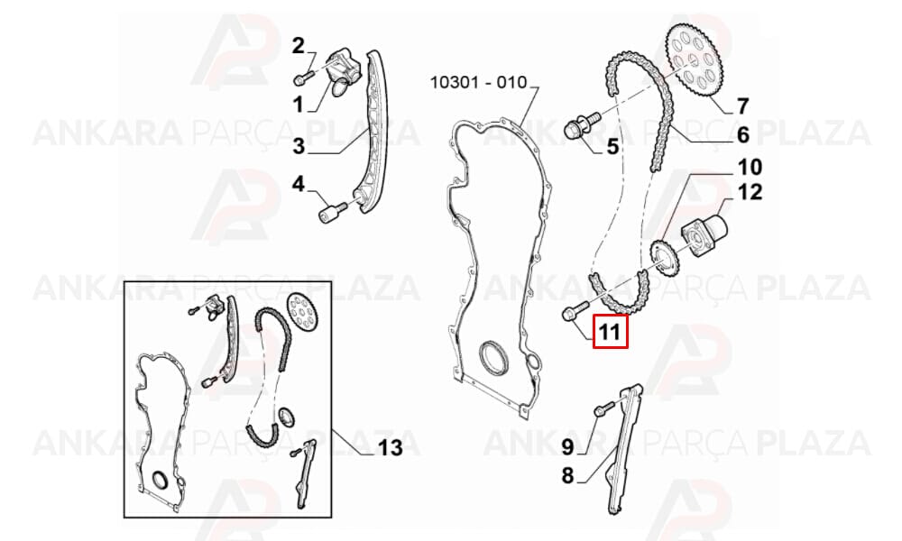 Krank Civatası Doblo Albea Linea Palio Fiorino Grande Punto
