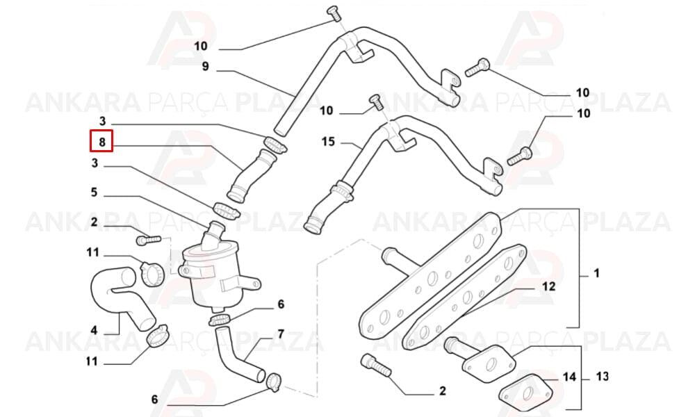 Albea Doblo Grande Punto 1.3 Multijet Motor Yağ Hortumu İbraş