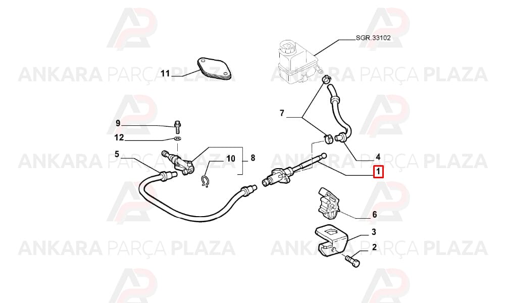 Debriyaj Üst Merkezi Fiat Punto 1.9 Jtd 2003 ->