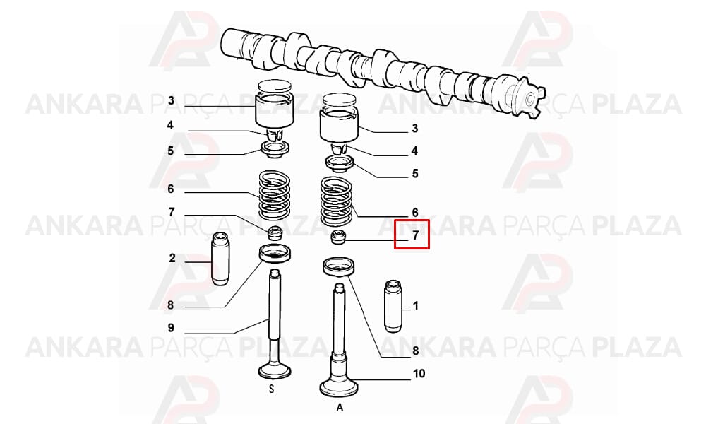 Albea Doblo Grande Punto Linea 1.4 8V Subap Lastiği 5X9.8X11X 8Mm 8 Adet Viton Oto Conta