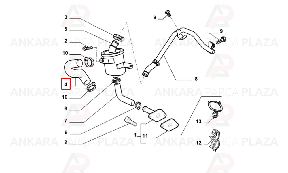 Alfa Mito Grande Punto 1.3 Multijet Motor Yağ Hortumu İbraş
