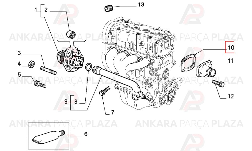 Albea Doblo Grande Punto Palio Punto Siena 1.2 16V Termostat Contası Mtj