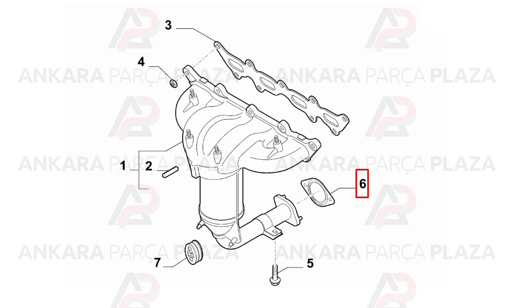 Egzoz Boğaz Contası Palio Punto Albea 1.2 8 V