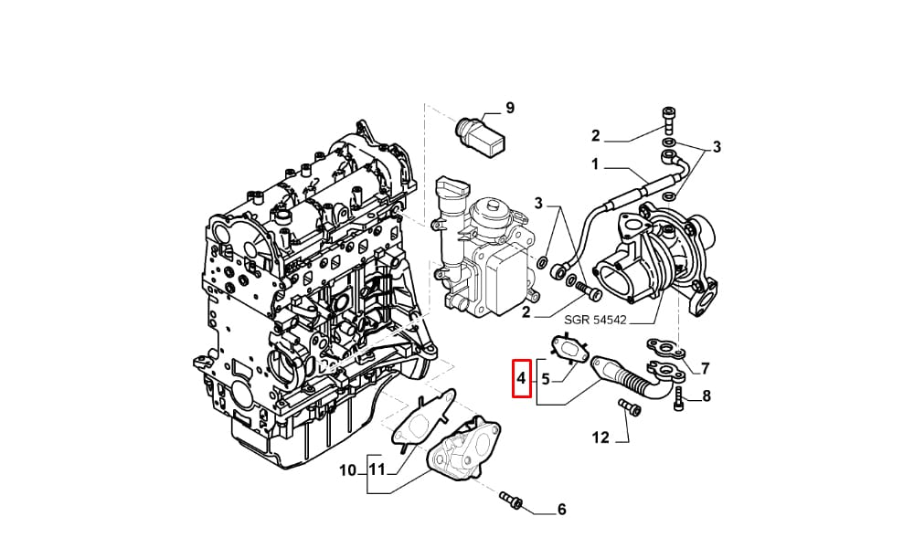 Albea, Doblo, Punto, Linea, Fiorino Turbo Yağlama Borusu Birlik