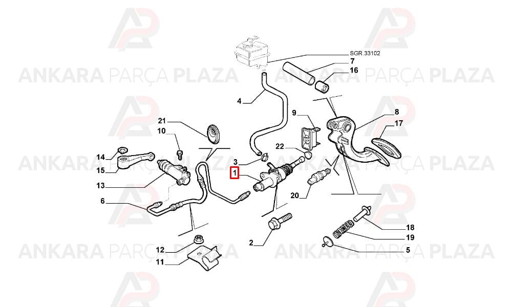 Debriyaj Üst Merkezi Fiat Doblo 2001 - 2009