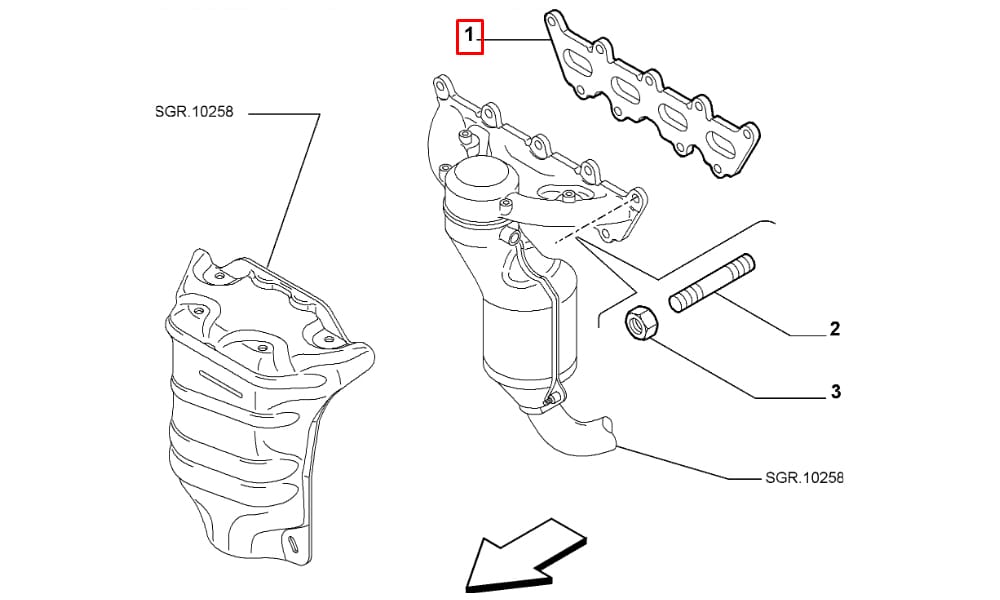 Punto Palio Albea Linea 1.4 8V Egzoz Manifold Contası Yekpare Sac Royal