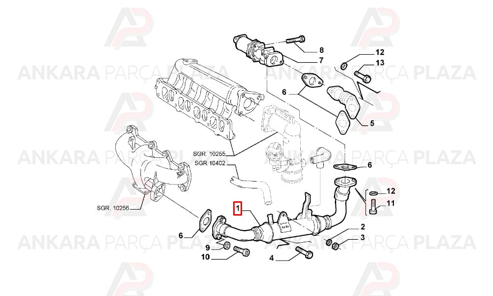 Doblo 1.9 Egr Egzoz Geri Dönüş Sistemi Katalizatör Valeo