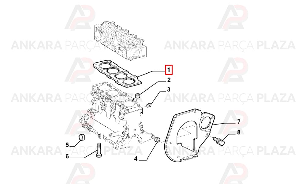 Silindir Kapak Conta 0.92Mm 1 Delik Doblo Punto Strada 1.9Jtd