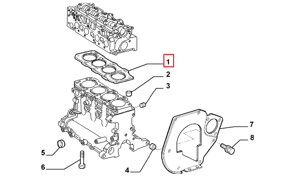 Alfa 159 Bravo Doblo Punto 1.9Jtd Silindir Kapak Contası 1.00Mm 2 Kertik Victor Reinz