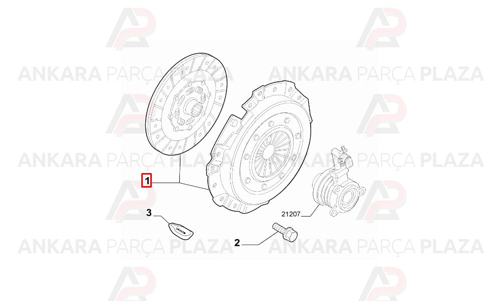 Debriyaj Seti Rulmansız Alfa Romeo 159 2005 ->