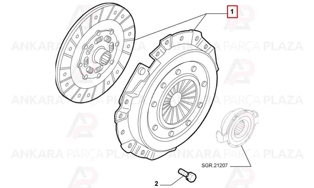 Debriyaj Seti Baskı + Disk Bravo 1.6 Jtd, Lancia Delta 1.6 Mjtd