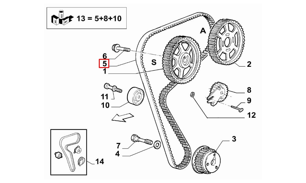Punto Stilo 1,8 16V Alfa 145 146 156 Triger Kayış Seti 166X240 Gates
