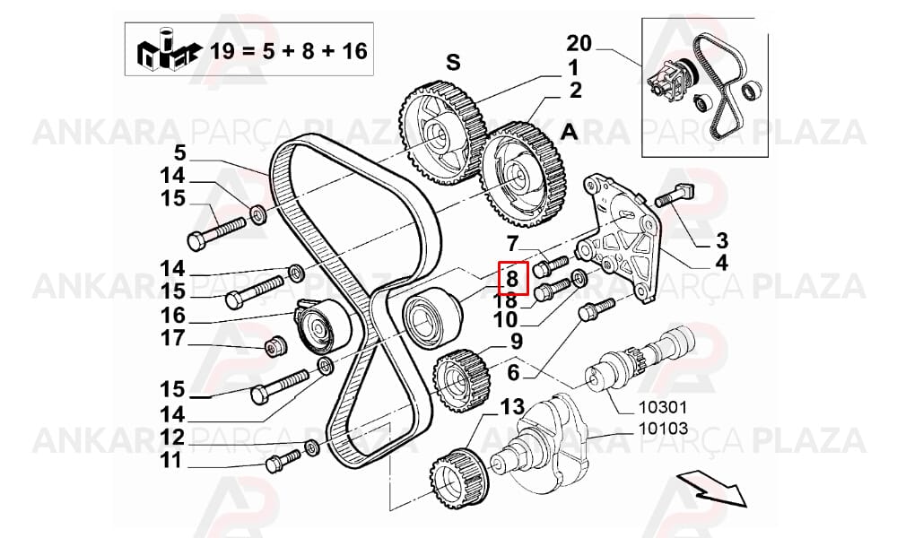 Doblo Brava Stilo Marea Palio Albea 1,6 Triger Bilyası Ors