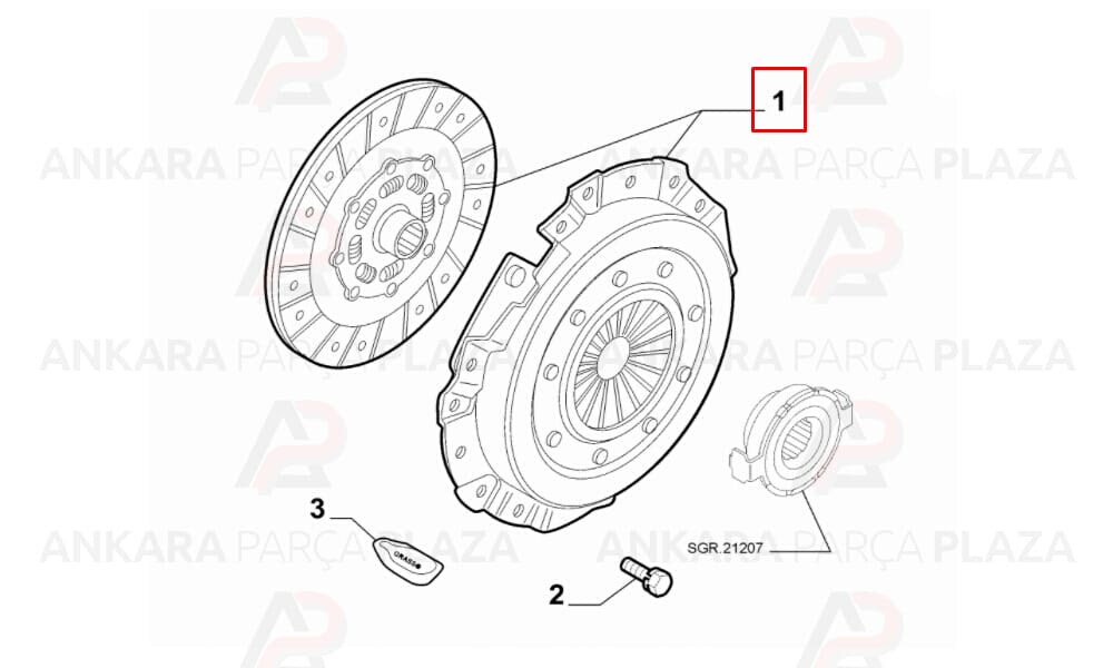 Debriyaj Seti Bravo, Doblo, Linea, Alfa Mito, Giulietta 1.6 Mjtd