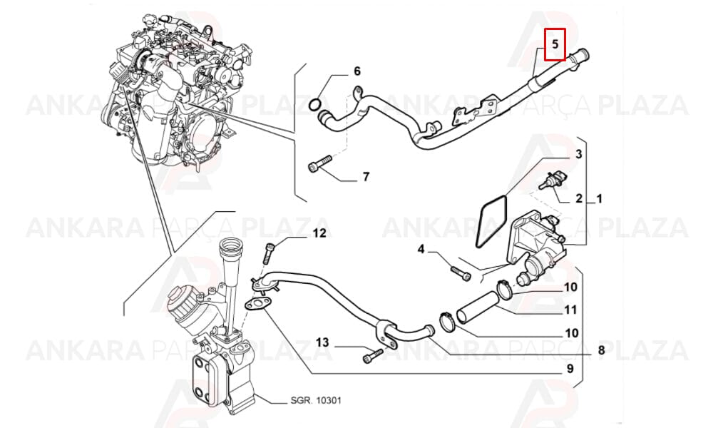 Devirdaim Su Borusu Linea Egea 1.3Jtd Euro 5