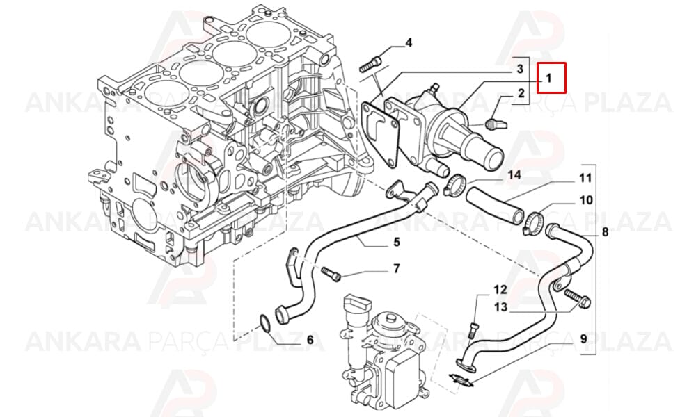 Fiorino Albea Palio Doblo 1,3Jtd Termostat 88C Vernet