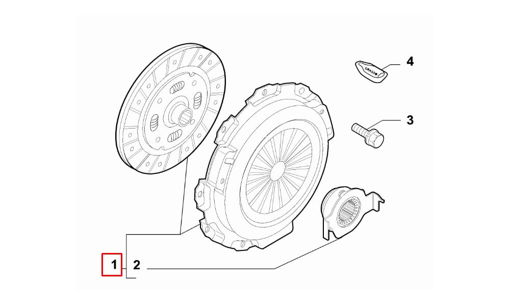 Debriyaj Seti Rulmansız Fiat 500 Punto 2010> Mito 2011> 1.3 Mjtd