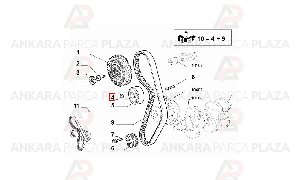 Albea Doblo Fiat 500 Panda Punto Linea 1.4 Triger Bilyası Snr