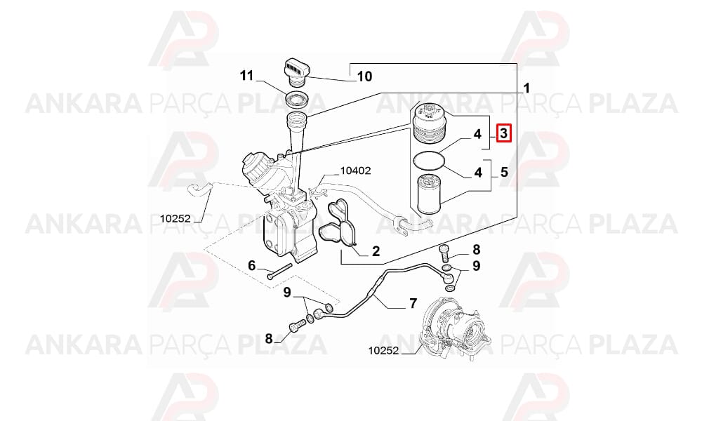 Doblo, Bravo, Linea, Grande Punto, Doblo 1,3Mjtd Yağ Filtre Kabı Plastech