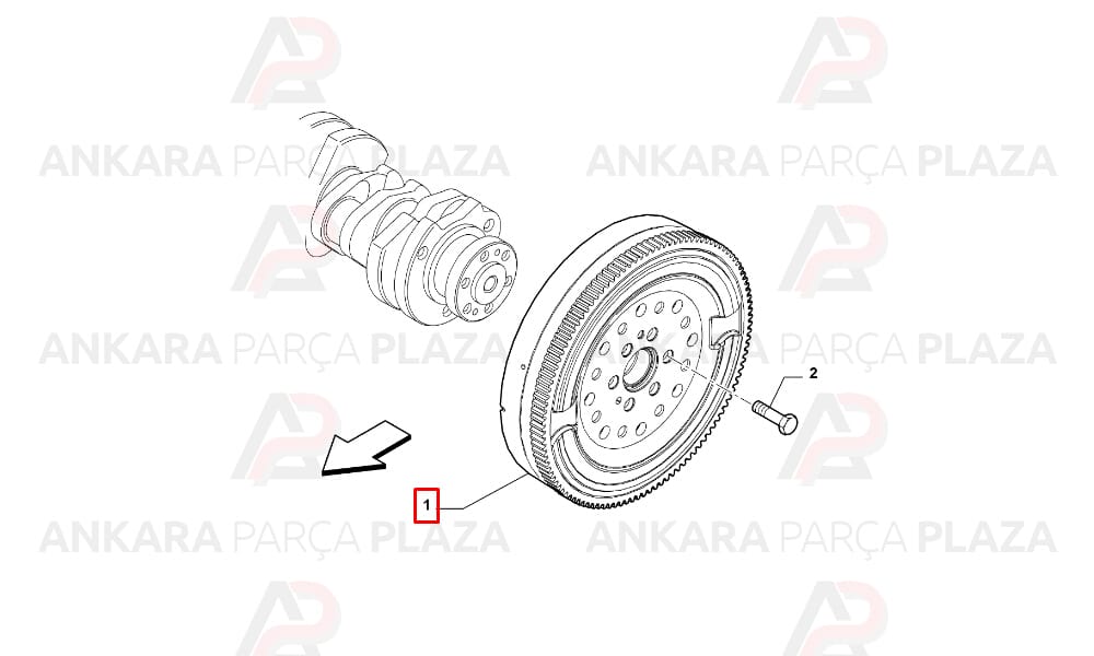 Bravo 2007 > Fiat 500L 12> Punto Evo Doblo 2010 > 1.6Mjtd Debriyaj Volanı Luk