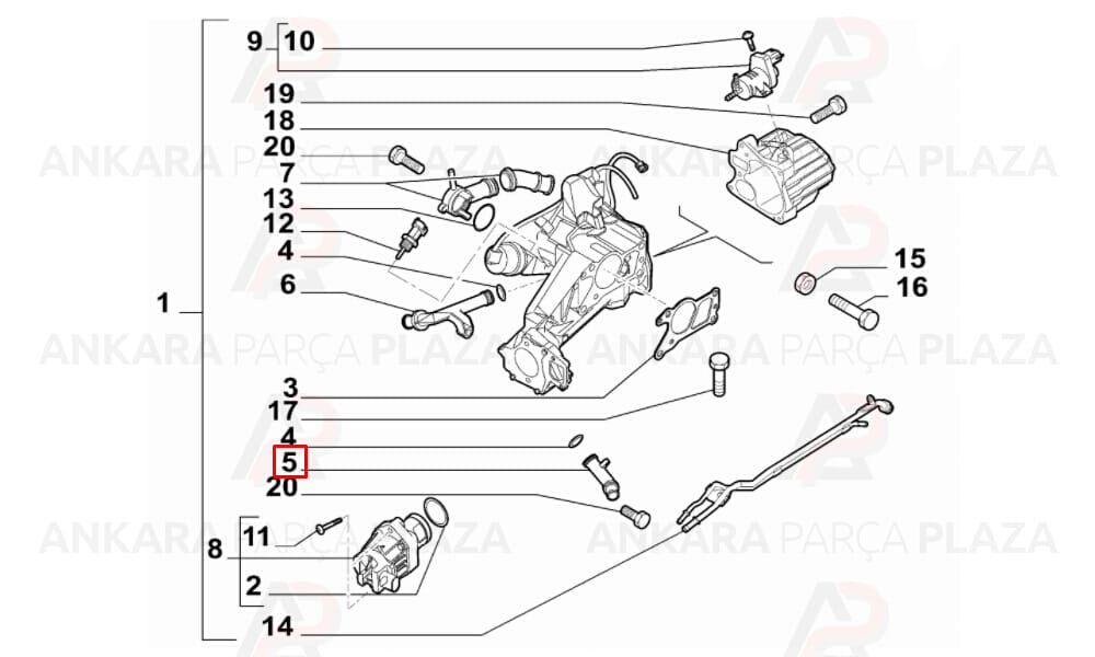 Linea İdea Fiat 500 Bravo Grande Punto Doblo 1.6 Mjtd Egr Borusu İbraş