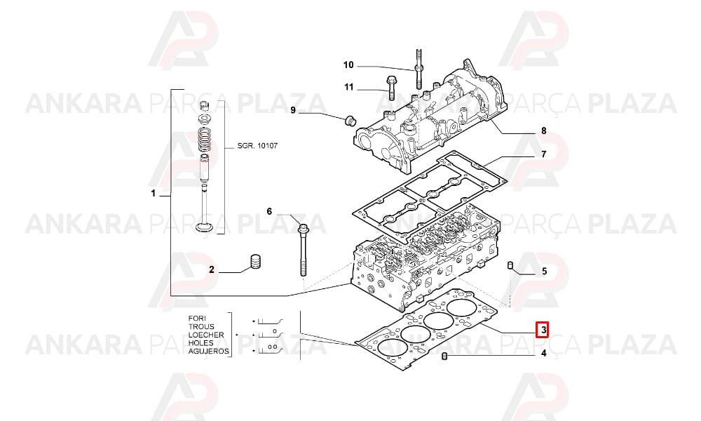 Silindir Kapak Contası 69,60Mm Doblo Palio Linea Egea Albea Punto 1,3Jtd 1 Delik Kalınlık: 0,82Mm