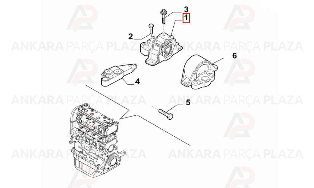 Motor Takozu Grande Punto 1,3 Jtd