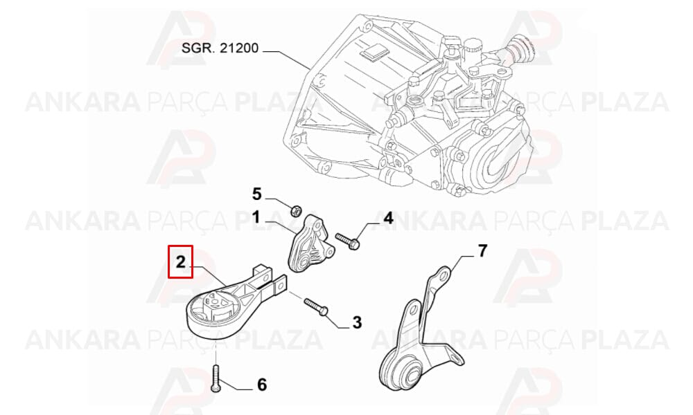 Motor Askı Takozu Grande Punto 1.3Mjtd 75Ps 90Ps 2006 >