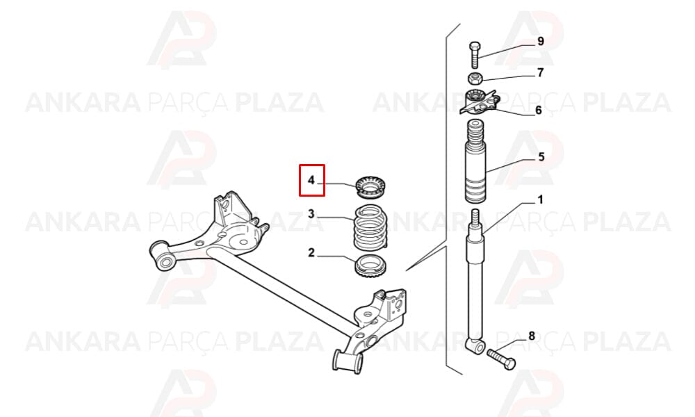 Amortisör Lastiği Üst Grande Punto Evo Linea 2007 >