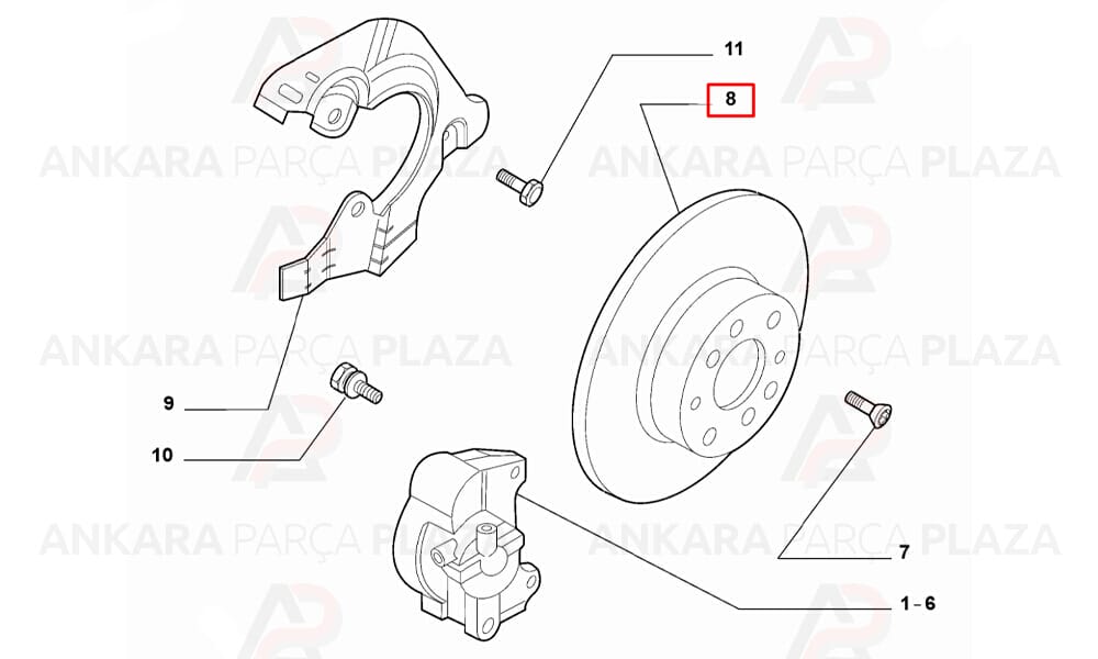 Fren Diski Ön Havalı Punto Grande Punto Punto Evo 280Mm (adet)
