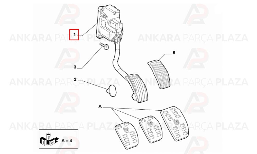 Linea Grande Punto 1,3 Jtd Gaz Pedalı Bitron