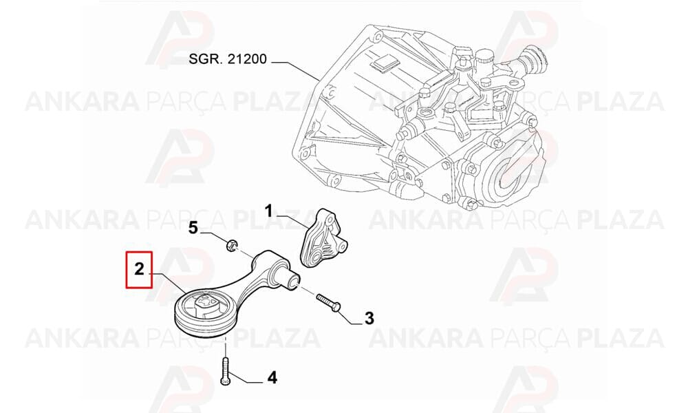 Motor Askı Takozu Arka Grande Punto 1.3Mjtd 75Ps 90Ps 2006 >