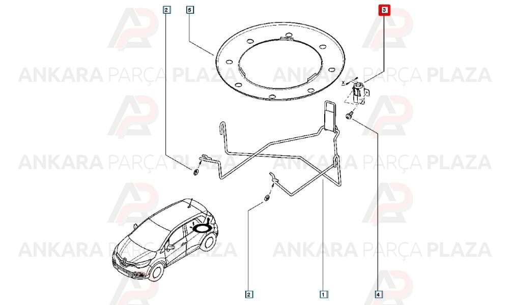 Lodgy Duster Stepne Kilidi Orijinal 572210001R