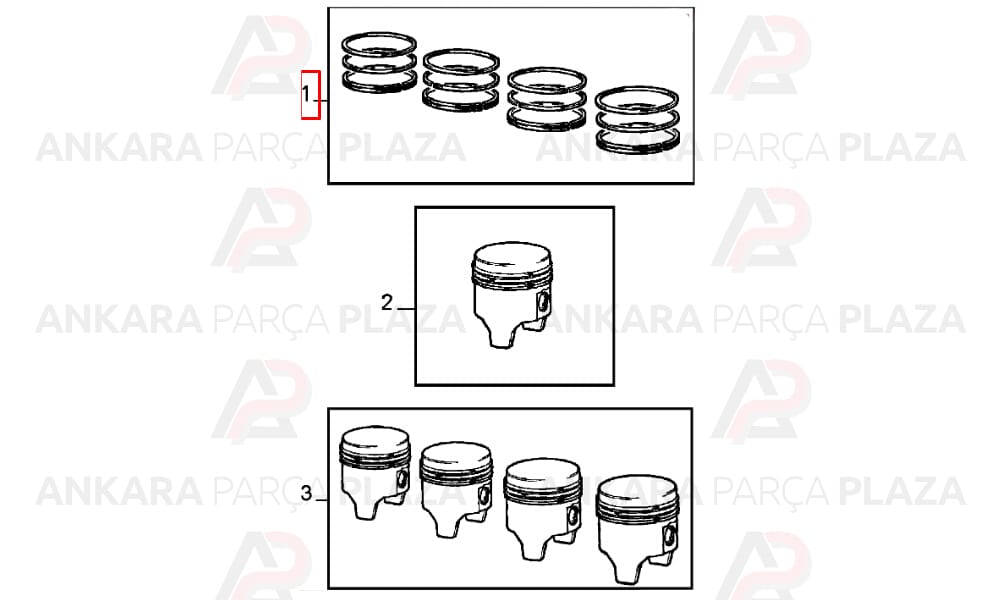 Motor Segmanı Tempra Tipo 2,0İe 8V/16V 84Mm 040