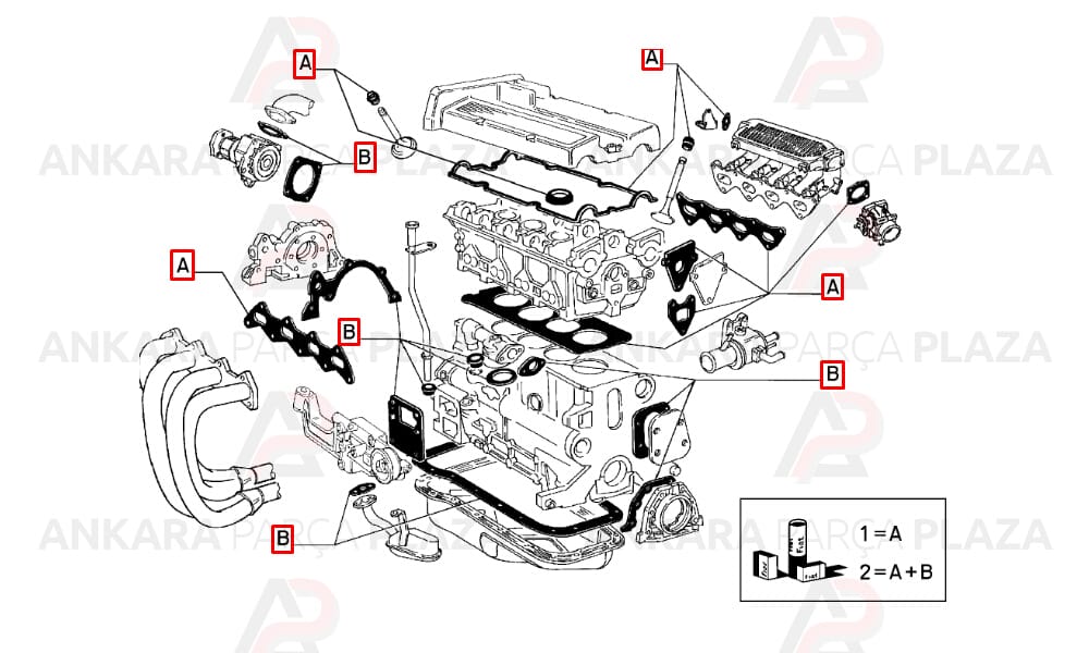 Conta Motor Takım Skc Li Sp Reinz K Tempra 2.0 16V