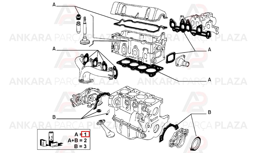 Motor Contası Takım Tipo Uno 1.4 Skt Keçeli