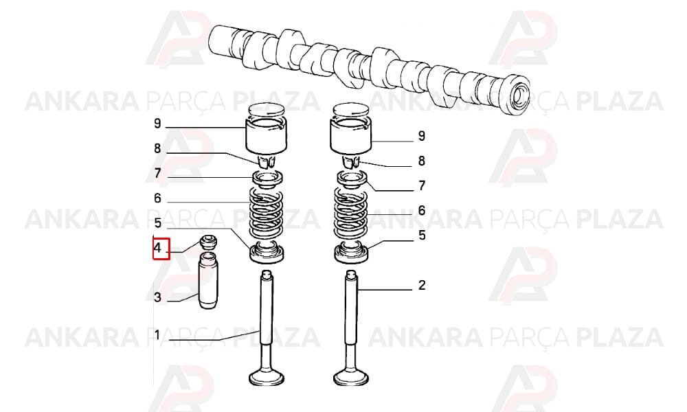 Alfa 33 Doğan Kartal Şahin Tempra Palio 1.6 Kangoo 1.9 Subap Lastiği 16 Adet 8Mm Victor Reinz